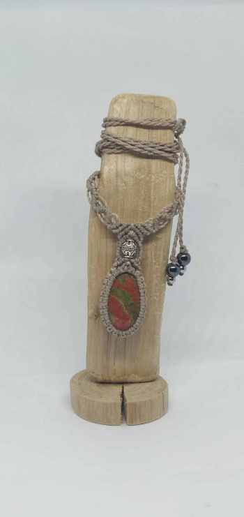 Collier "Sonoma" avec unakite et perles laiton