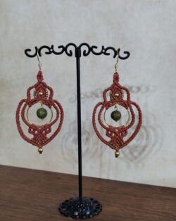 Boucles d'oreilles "Nuna" micro-macramé